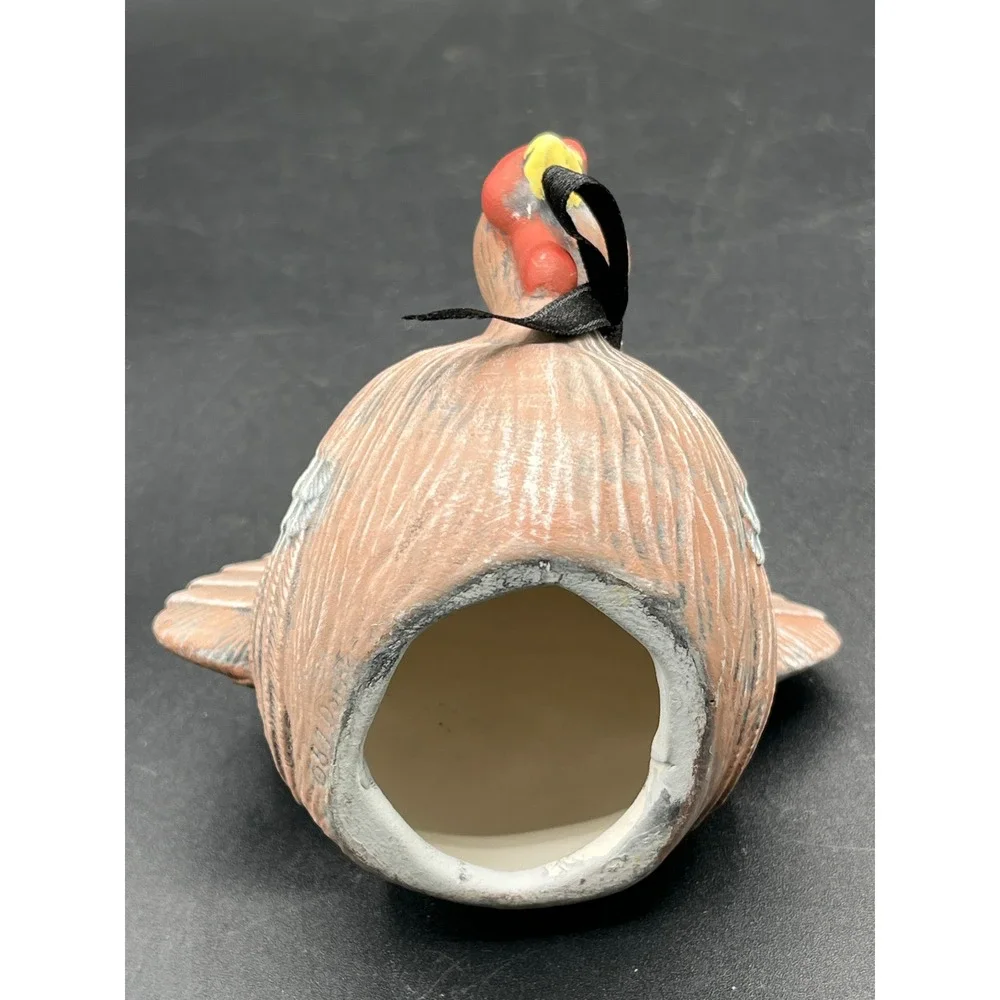 Vtg Hand Painted Ceramic Turkey Figurine Thanksgiving Decor Brown 4.5